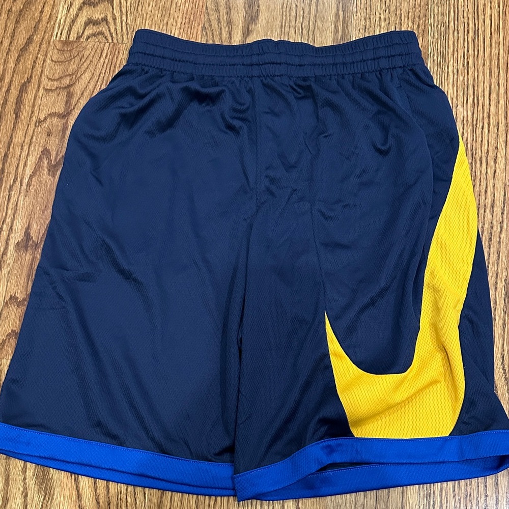 Nike Kids Blue and Yellow Shorts